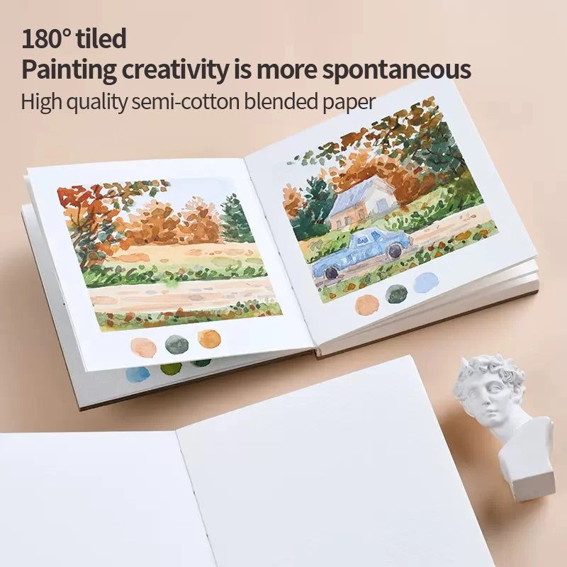 MIKAILAN Sketch Book Hand Sketching Watercolor Drawing Notebook Paper For Student Artist Painting Art Supplies 30 Sheets 300g