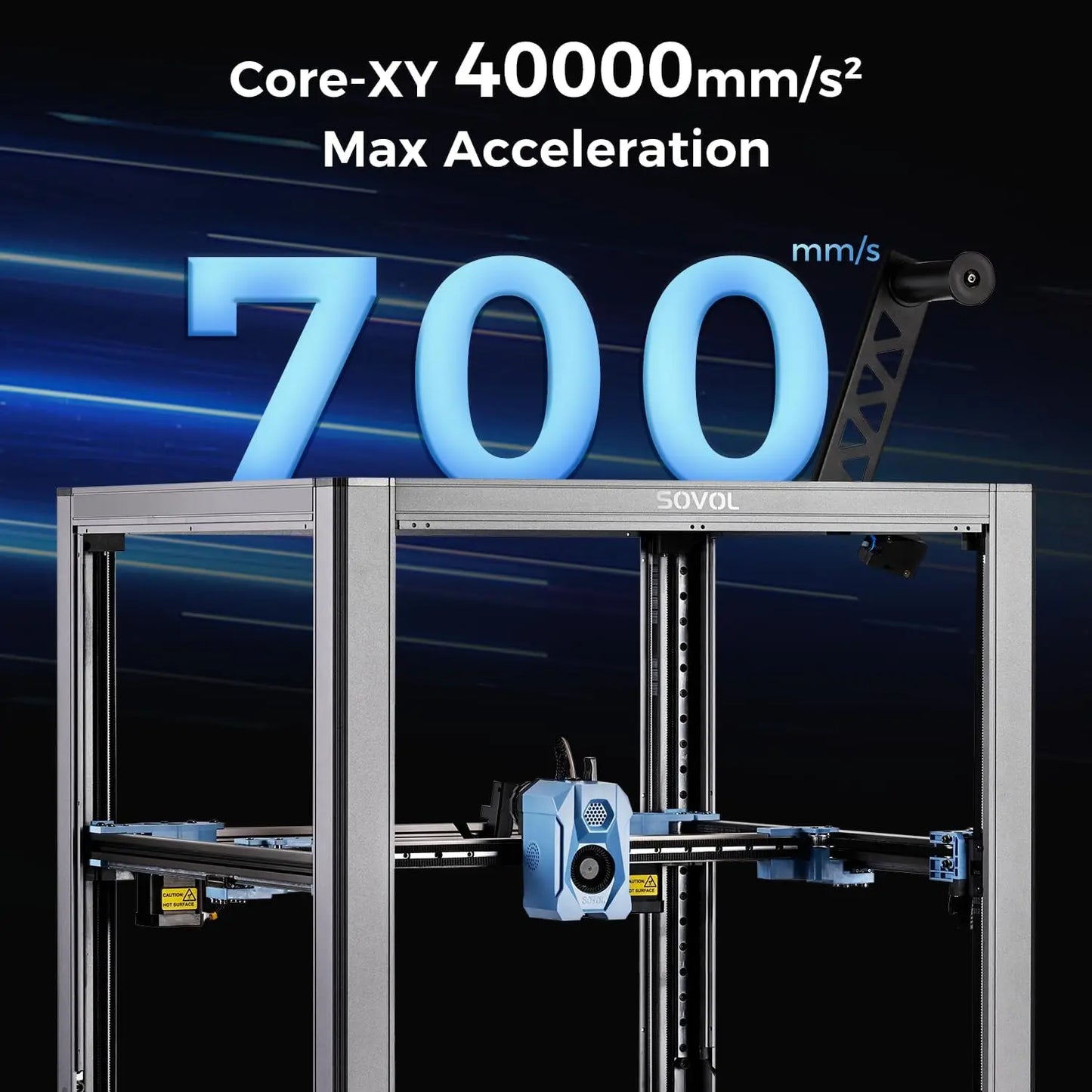 3D Printer-Sovol SV08 Core-XY 3D Printer Open Source, Max 700mm/s High Speed with 300℃ Clog-free Hotend and Camera