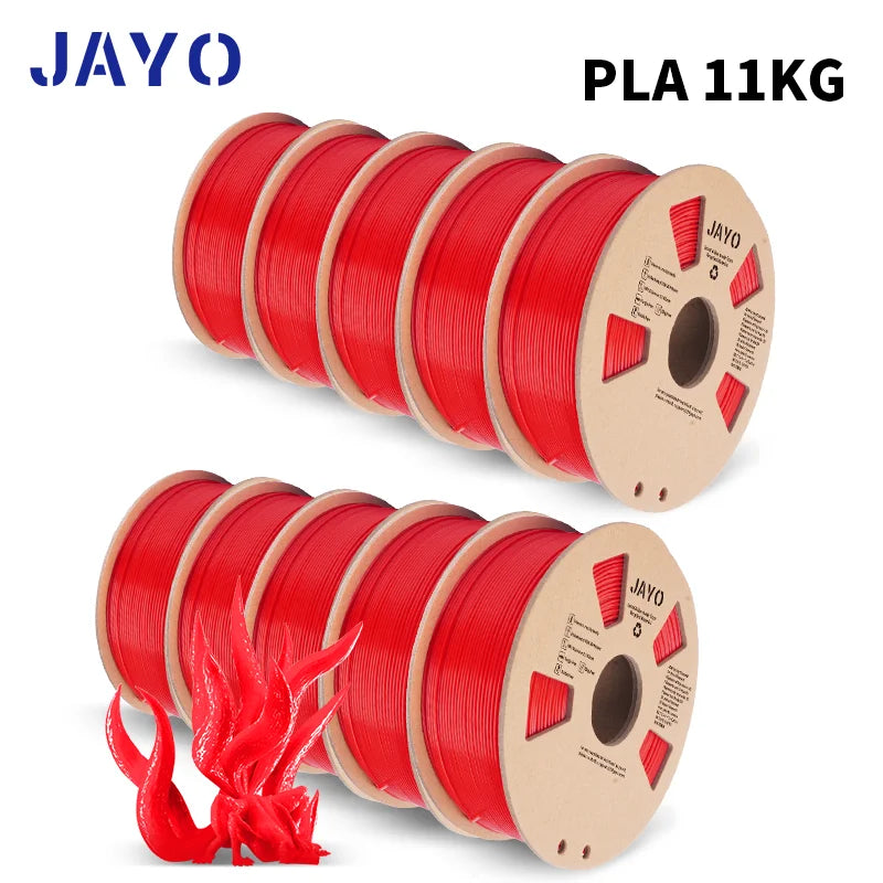 JAYO 3D Printer part PETG/PLA Meta/PLA/SILK/PLA PLUS/TPU Filament 1.75mm for 10Rolls FDM 100% No Bubbel craft part DIY Materials