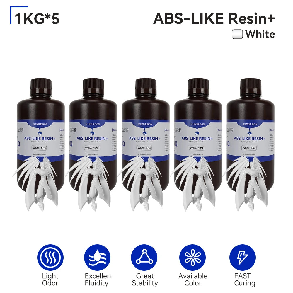 KEEPANG 5/10KG 405nm UV Standard Resin for 3D Printers Resin High Precision Water Washable LCD Printing Resin Material For Photo