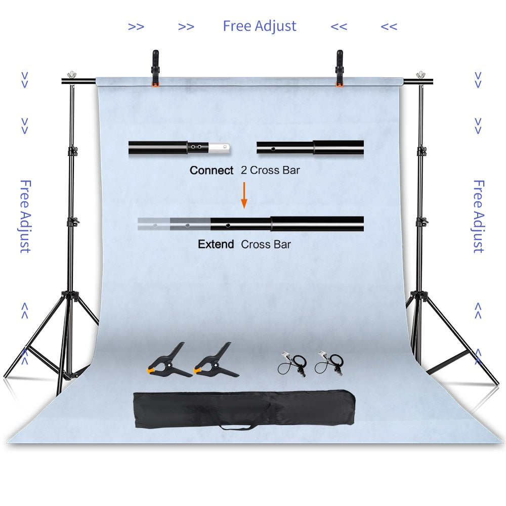 SH Photography Background Stand Kit With Adjustable Stand Support System Backdrops For Photo Studio Chromakey Green Screen Frame