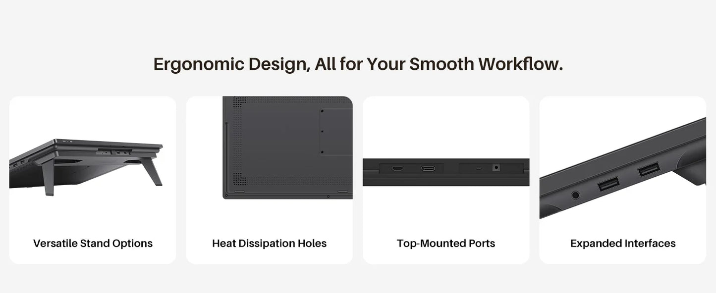 Huion Kamvas Pro 24 Gen 3 Graphics Tablet Touch Screen 4K Display, PenTech 4.0 Dual-Pen 16K Levels Pressure Pen Canvas Glass 3.0