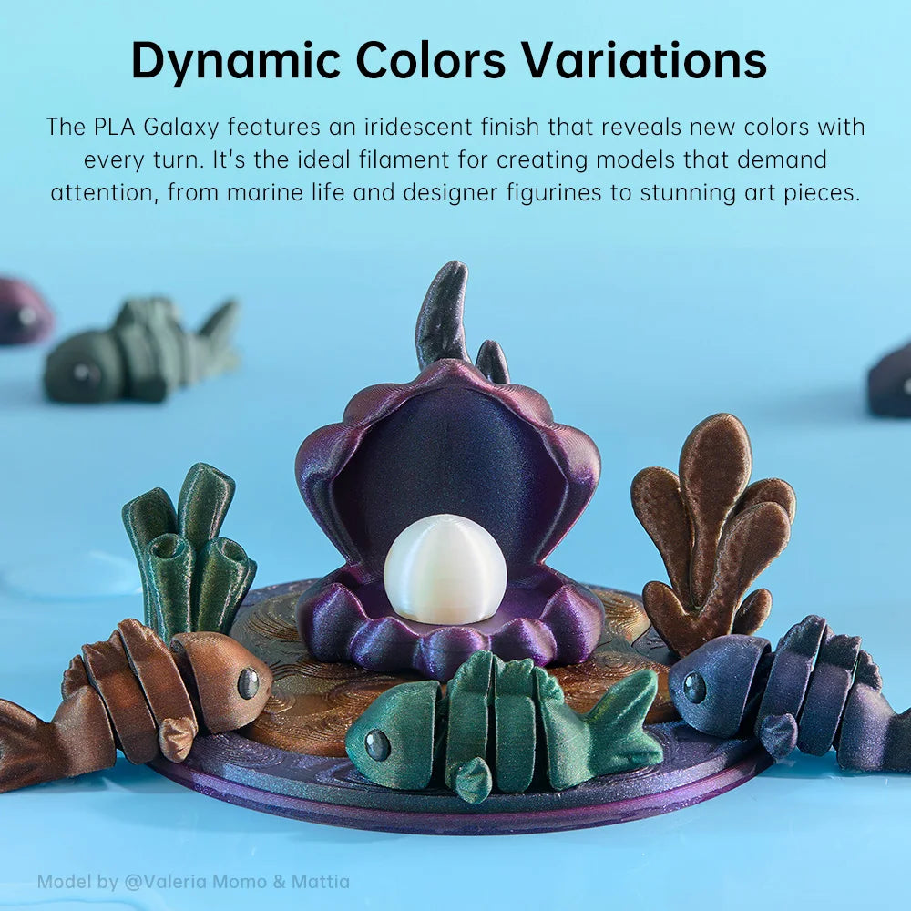 ANYCUBIC PLA Galaxy Filament Starry Effcet 3D Printer Filament Dynamic Colors PLA FDM Kobra 3 combo S1 Combo Printing Filament