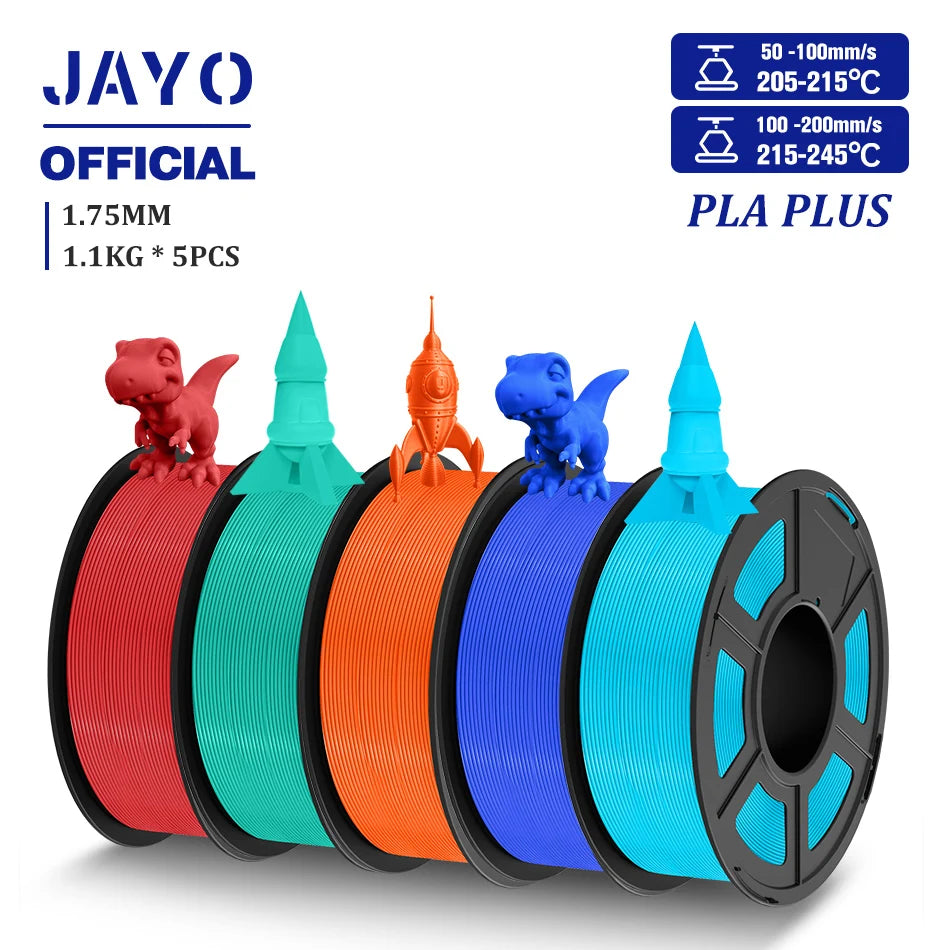 JAYO PLA plus 1.75mm PLA+ 3D Printer Filament Neatly Wound 3D Filament PLA For FDM 3D Printer Macarone Color Materials