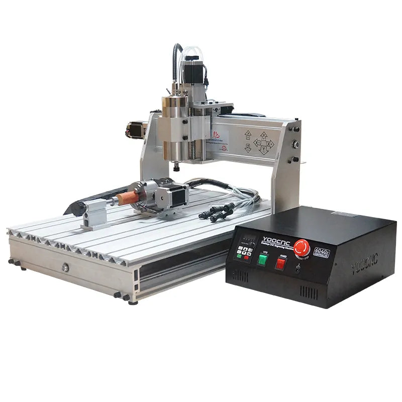 4 Axis CNC Router 6040 3040 8060 USB Port Milling Engraving Machine with Limit Switch for DIY Wood PCB PVC Acrylic Metal Carving