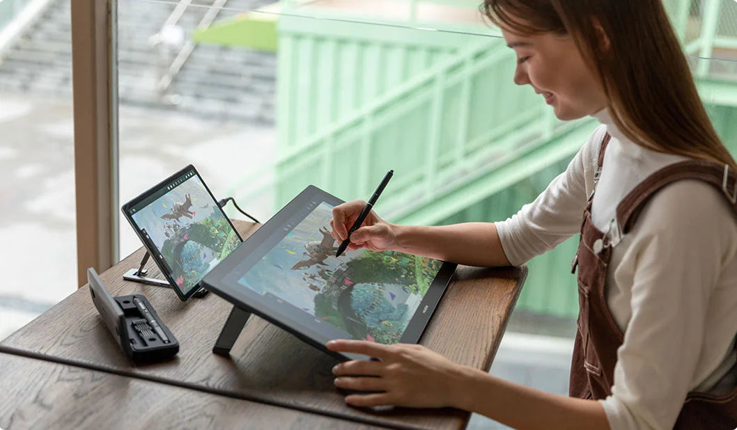 Huion Kamvas Pro 19 4K Graphics Tablets Monitor 18.4" Finger Touchscreen Drawing Display 16K Levels Pressure Pens Mini Keyboard