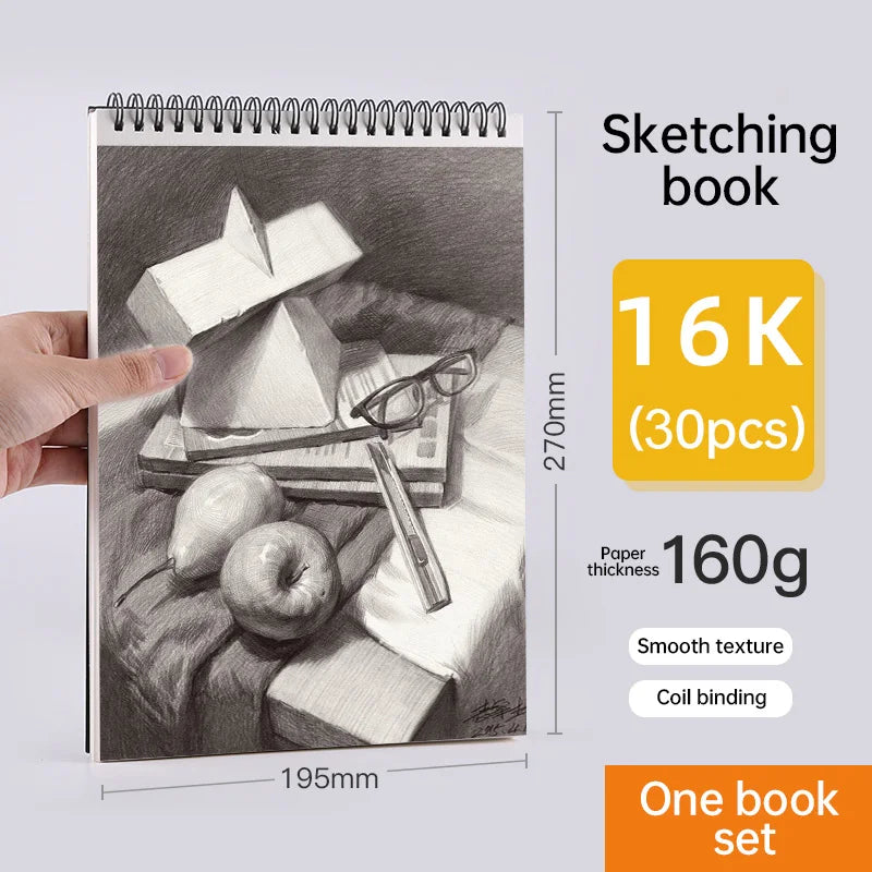 Icolour Art Sketchbook Thick Kraft Paper Spiral Notebook Drawing Notepad School Stationery Art Supplies