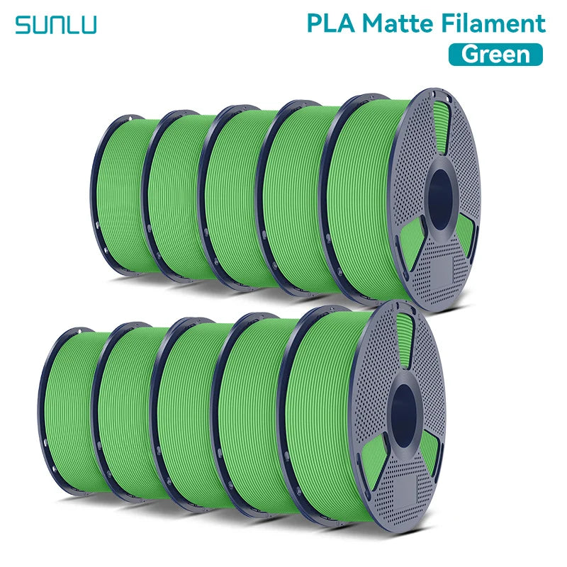 SUNLU PLA Matte 3D Filament 1.75mm Frosted Texture Neatly Wound Multicolor Matte Pla Filament For Most FDM 3D Printer 10KG