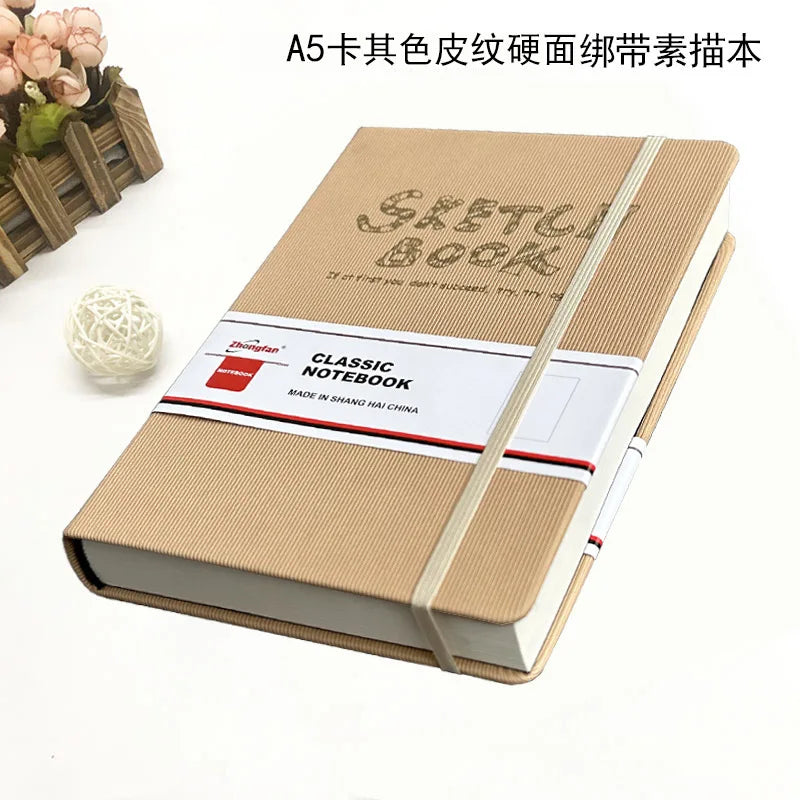 A4/A5 Super Thick Sketchbook 112 Sheets/224 Pages Writing Smoothly Not Easy Falling Pages for Watercolor Sketching Notes