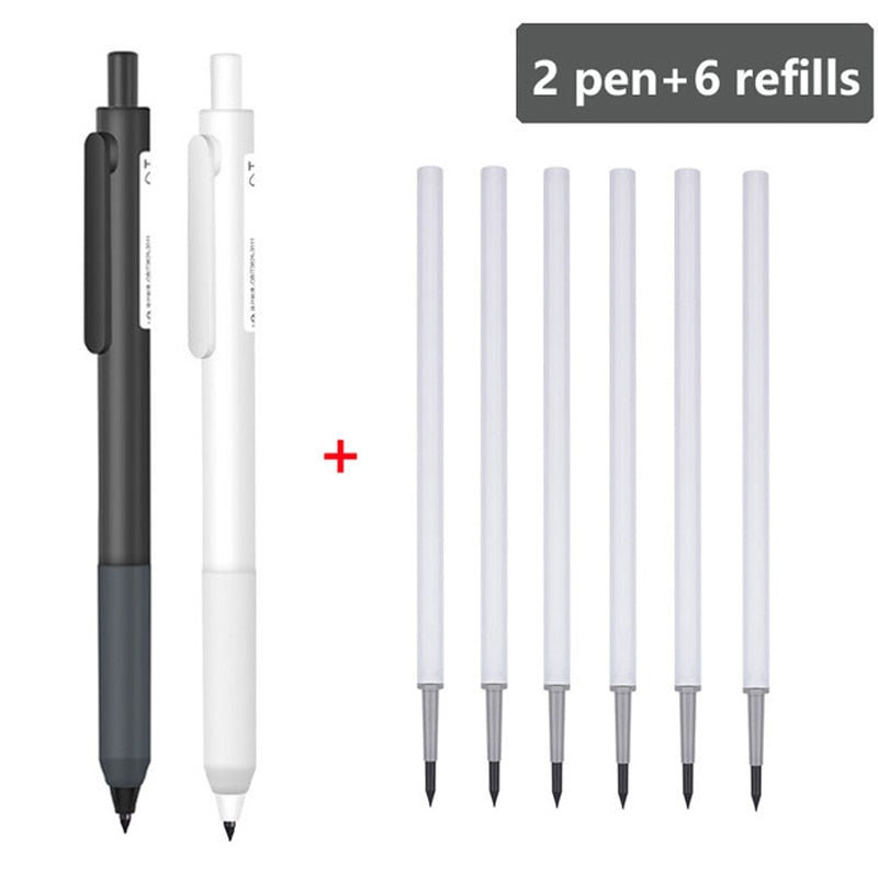 New With Eraser HB Eternal Pencil Set Unlimited Writing Inkless Pen Long-lasting Art Sketch Painting Supplies Office Stationery