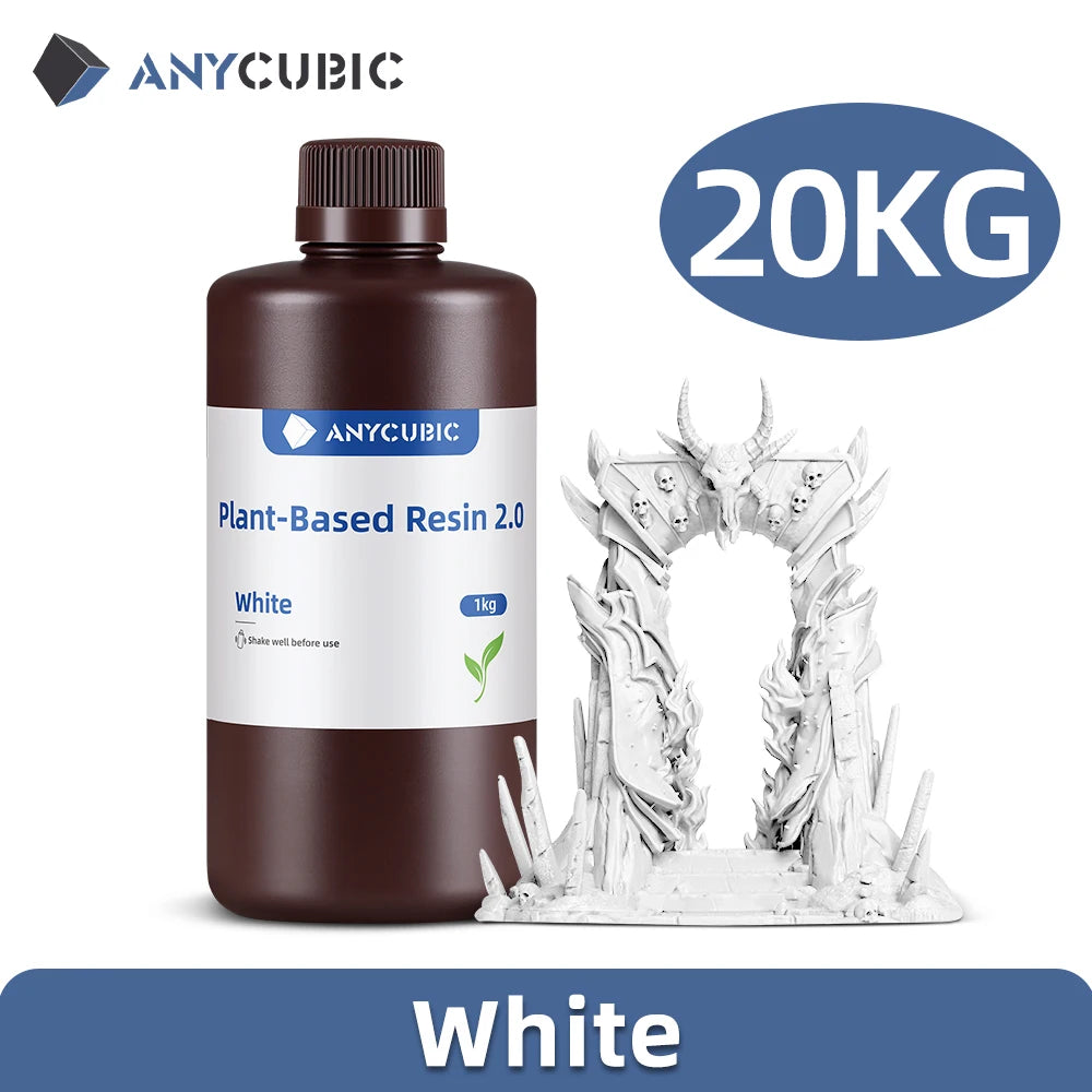 ANYCUBIC Resin ABS Pro 2/ Water Wash/ ECO Plant Resin 405nm UV Resin 10kg For LCD 3D Printer Material For Printing