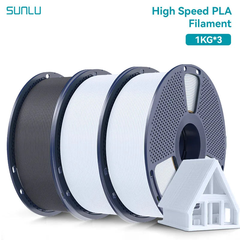 SUNLU 3KG High Speed PLA/Matte PLA/Matte PETG Filament 1.75mm 1kg Spool Neatly Wound Filament Fit Most FDM 3D Printers