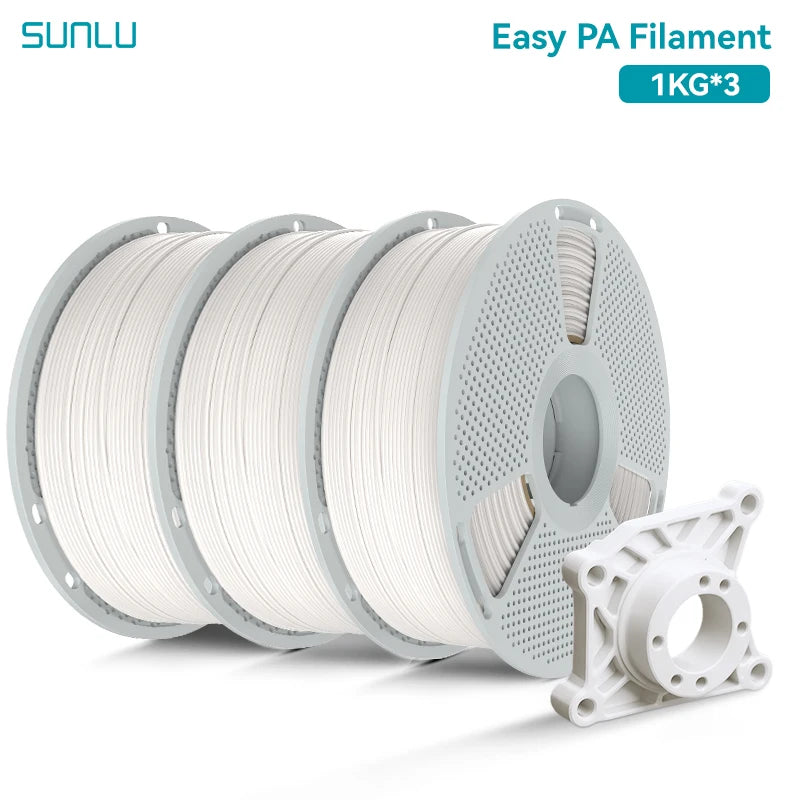 SUNLU 3KG Easy-PA/PA6-CF/ PA12-CF Filament 1.75mm 1KG Spool Carbon Fiber-Textured Nylon Filament for Industrial Parts&3D Printer
