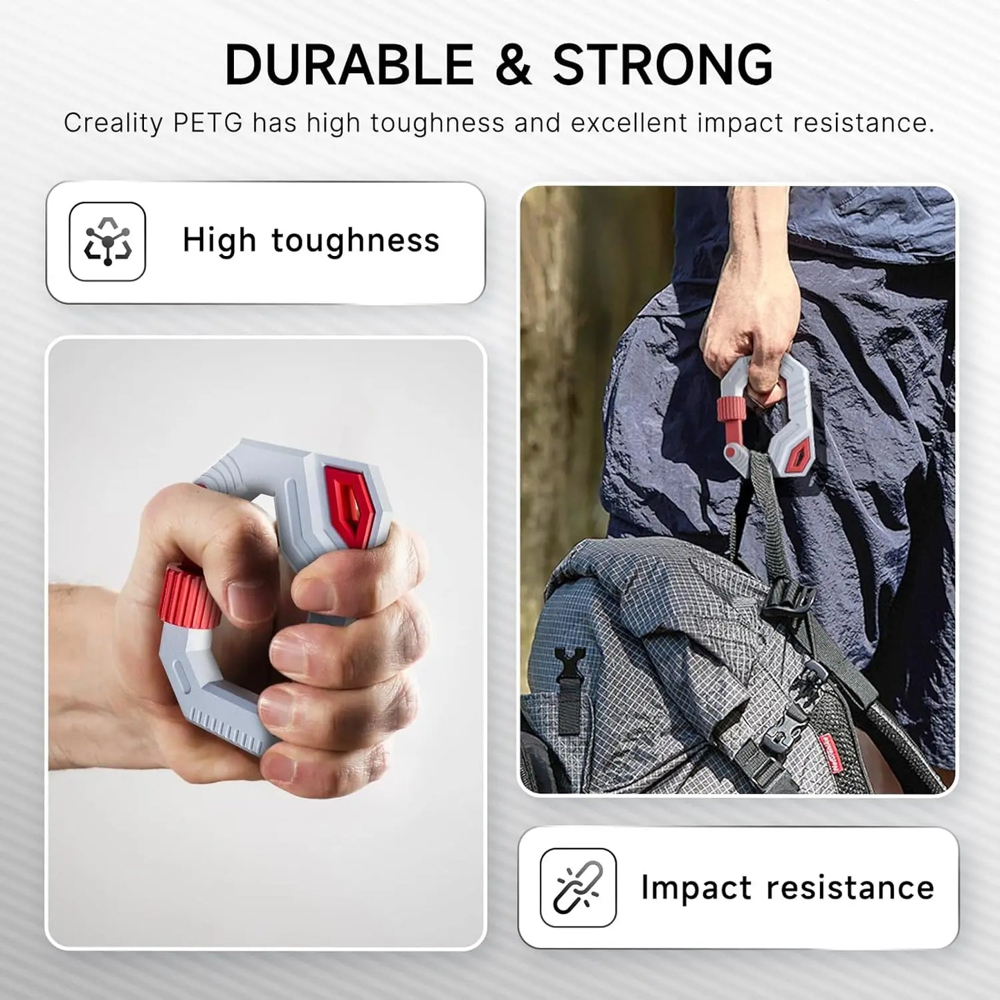 1.75mm PETG 3D Printer Filament Bundle, 4kg with High Precision ±0.03mm, Latest Batch for FDM Printers in Black+White+Red+Blue