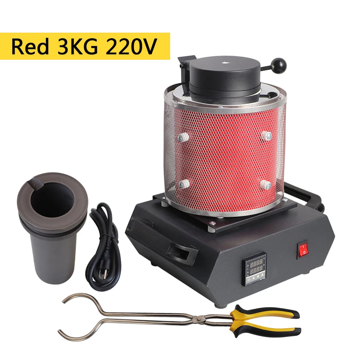 3Kg Portable Gold/Silver Melting Furnace - High-Temp Crucible Kit for Aluminum & Precious Metals