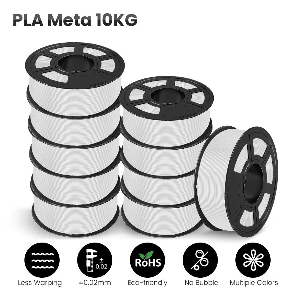 JAYO 3D Printer part PETG/PLA Meta/PLA/SILK/PLA PLUS/TPU Filament 1.75mm for 10Rolls FDM 100% No Bubbel craft part DIY Materials