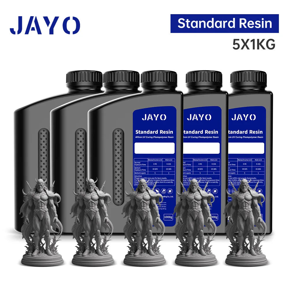 JAYO 5KG&10KG 3D Printer Standard Resin 405nm UV Resin For LCD 3D Printer Material For Printing Easy to Print Good Precision
