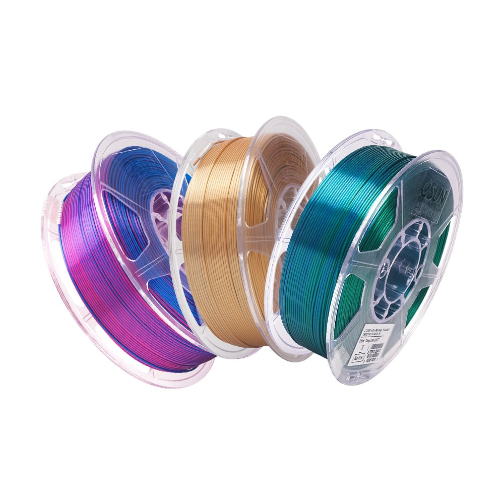 eSun Silk PLA Filament For 3D Printer Magic Silk PLA 1.75mm 1KG Spool Two / Three Colors Printing Mystic PLA 3D Printer Filament