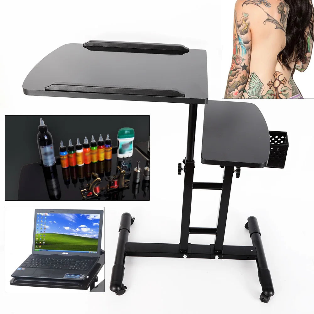 Adjustable Tattoo Tray Rolling Work Station for Drawing and Equipment Supply Workbench