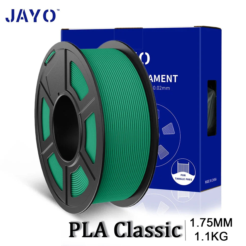 JAYO 3D Printer PLA Classic Filament 1.75mm+/-0.02mm 300-600mm/s Print Range High Flow Speedy PLA 3D Printer Filament for 3D