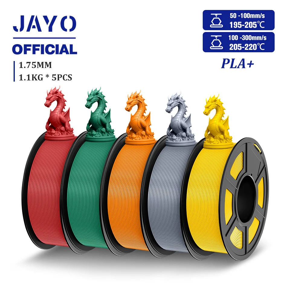 JAYO PLA plus 1.75mm PLA+ 3D Printer Filament Neatly Wound 3D Filament PLA For FDM 3D Printer Macarone Color Materials