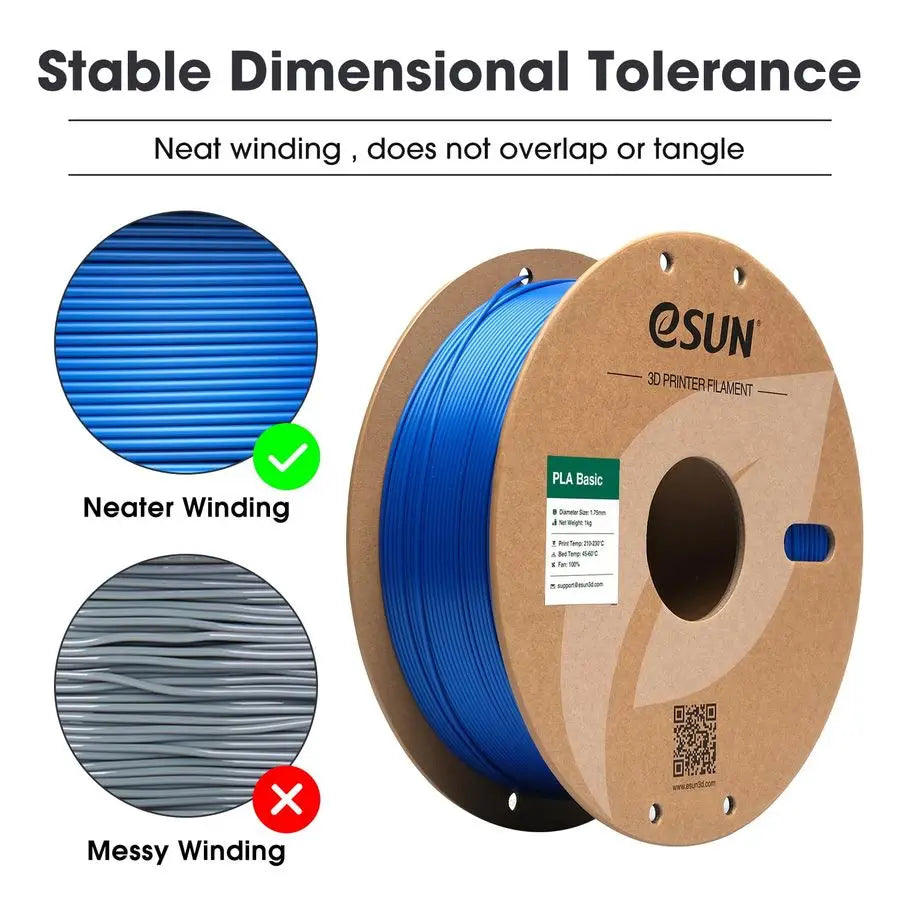 PLA Basic Filament 1.75mm, 3D Printer Filament High Speed PLA for Fast Printing, 1KG Spool, 4 Spools 3D Printer Filament, Blue