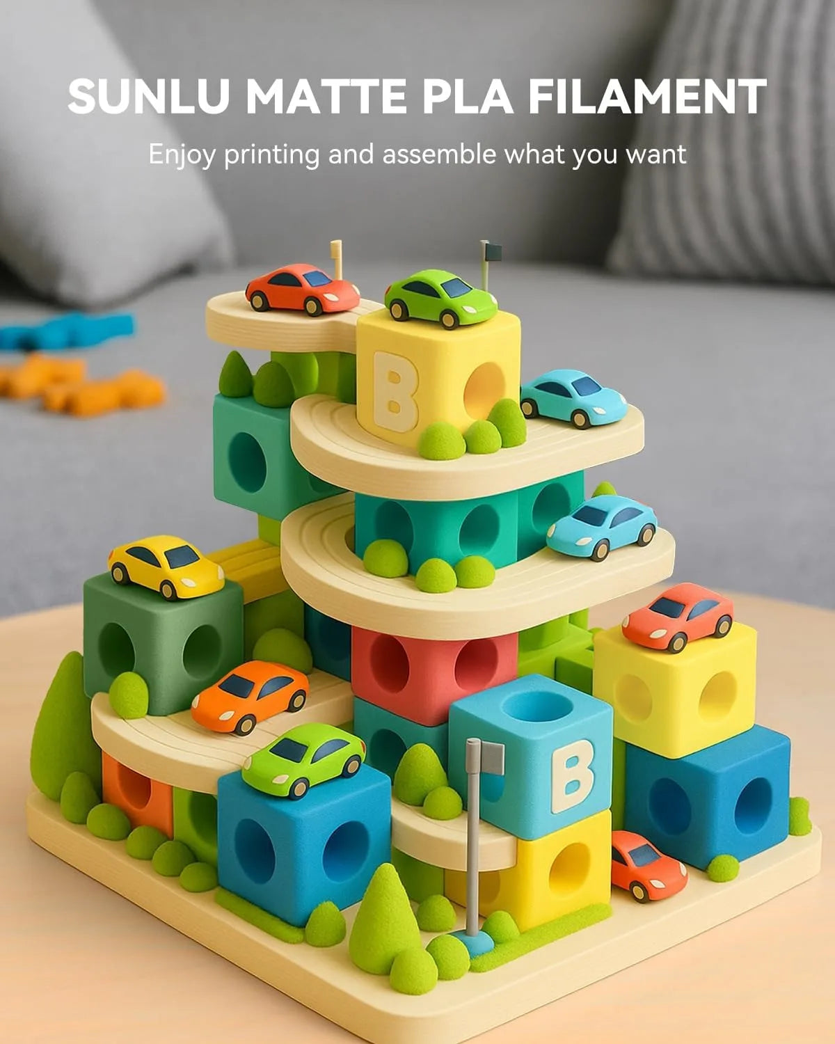 SUNLU 3KG High Speed PLA/Matte PLA/Matte PETG Filament 1.75mm 1kg Spool Neatly Wound Filament Fit Most FDM 3D Printers