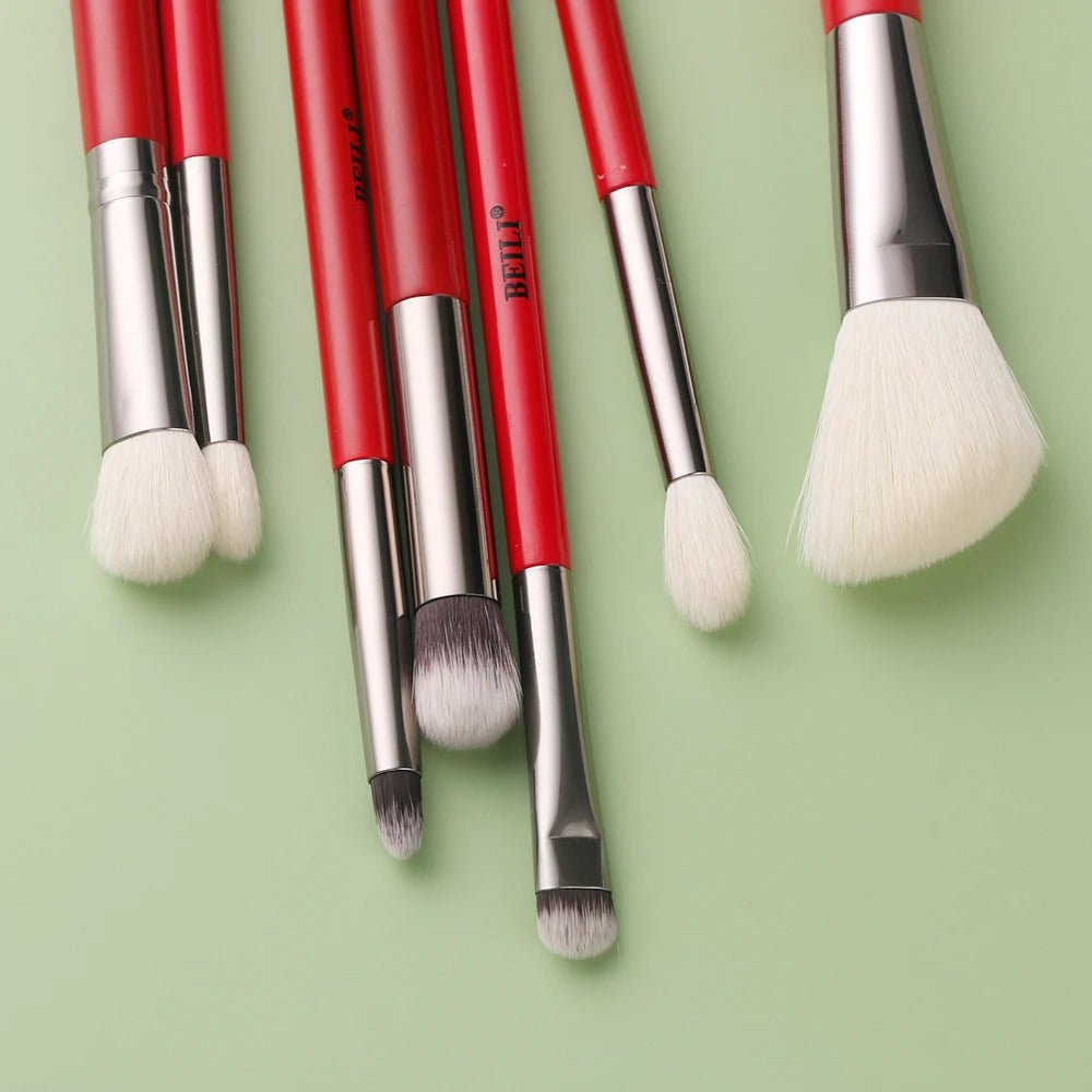 Professional BEILI Red Eye Makeup Brushes Tool Set