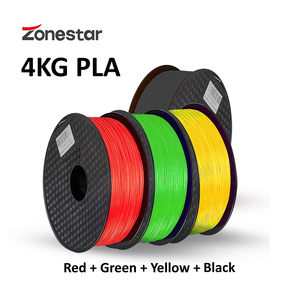 4KG/lot PLA Filament 1.75mm High Quality 3D PLA Low Shrinkage Consumable For Multi Color FDM FFF 3D Printer