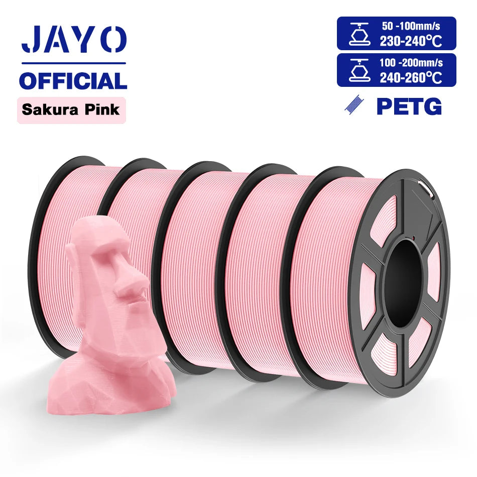 JAYO PETG Filamanet 1.75MM 5Rolls/set 3D Printer Filament PETG Neatly Wound 3D Printing Material For FDM 3D Printer