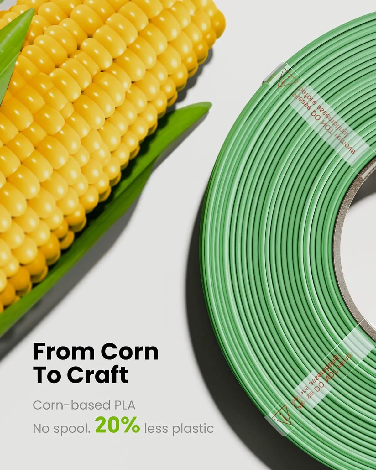 Matte PLA Filament 4-Pack (4kg/1.75mm) for Reusable Spools, Spool-Less Bulk Printing Material in Black and White