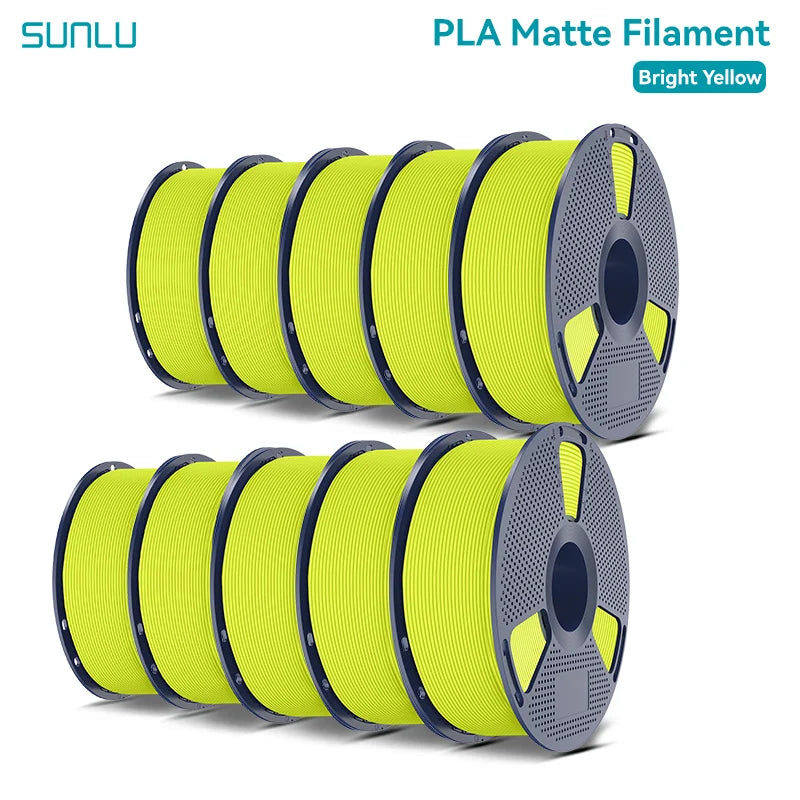 SUNLU PLA Matte 3D Filament 1.75mm Frosted Texture Neatly Wound Multicolor Matte Pla Filament For Most FDM 3D Printer 10KG