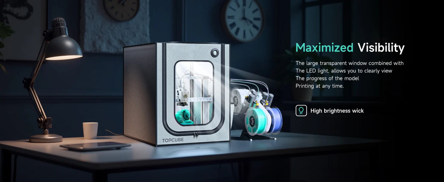 3D Printer Enclosure For Bambu A1 3D Printer fireproof 3D printer House Cover with LED light Constant Temperature