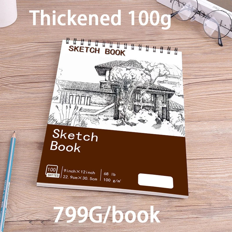 Sketchbook A4, A5, A6, thickened quick sketch book for art students, blank picture book, hand-painted pencil paper drawing