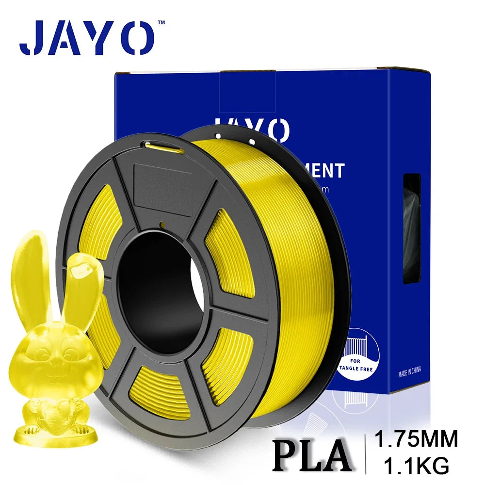 JAYO 3D PETG/PLA/PLA PLUS Printer Transparante Filament 1.75mm Transparency Series & No Bubble non-toxic 3D Printing Materials