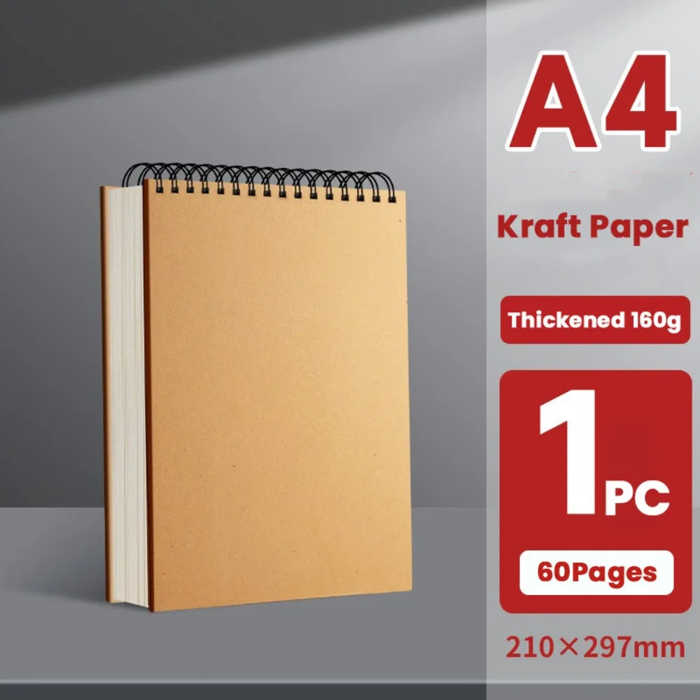 30 Sheets 8K 16K Coil Sketchbook A4 A5 A6 Eco-Friendly Thick Drawing Paper Acid Free Spiral Bound Artist Sketch Pad Sketch