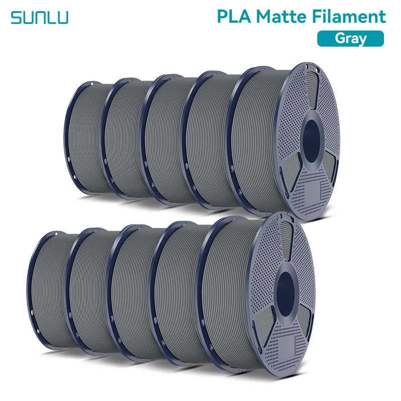 SUNLU PLA Matte 3D Filament 1.75mm Frosted Texture Neatly Wound Multicolor Matte Pla Filament For Most FDM 3D Printer 10KG