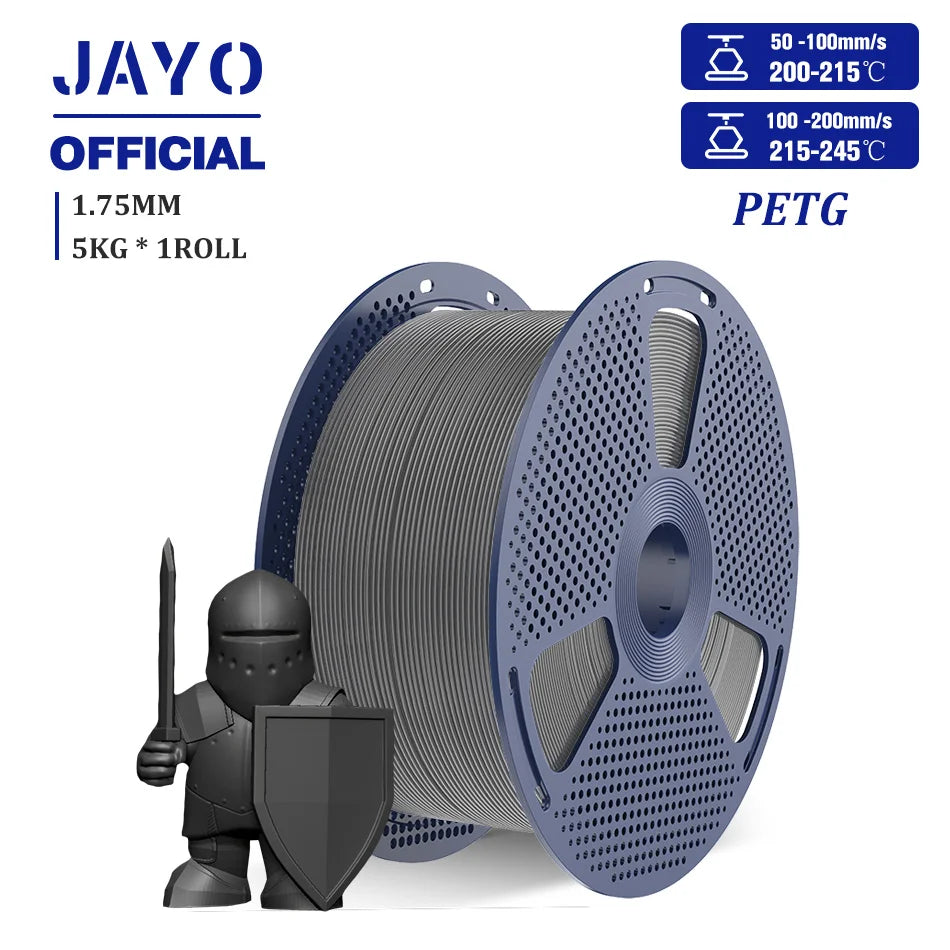 JAYO PLA /PLA Matte /ABS/PETG/PLA Plus 3D Printer Filament 5KG/Roll 1.75mm 3D Filament Large Spool Neatly Wound Filament