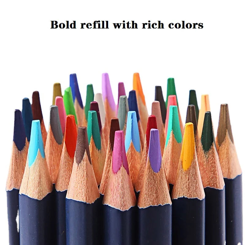 Colores Triangular Pen Holder Colored Pencil Set 24/36/48/72/120 Color lapses Art Supplies Water-solubility Bold Refill