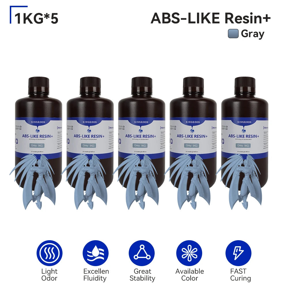 KEEPANG 5/10KG 405nm UV Standard Resin for 3D Printers Resin High Precision Water Washable LCD Printing Resin Material For Photo