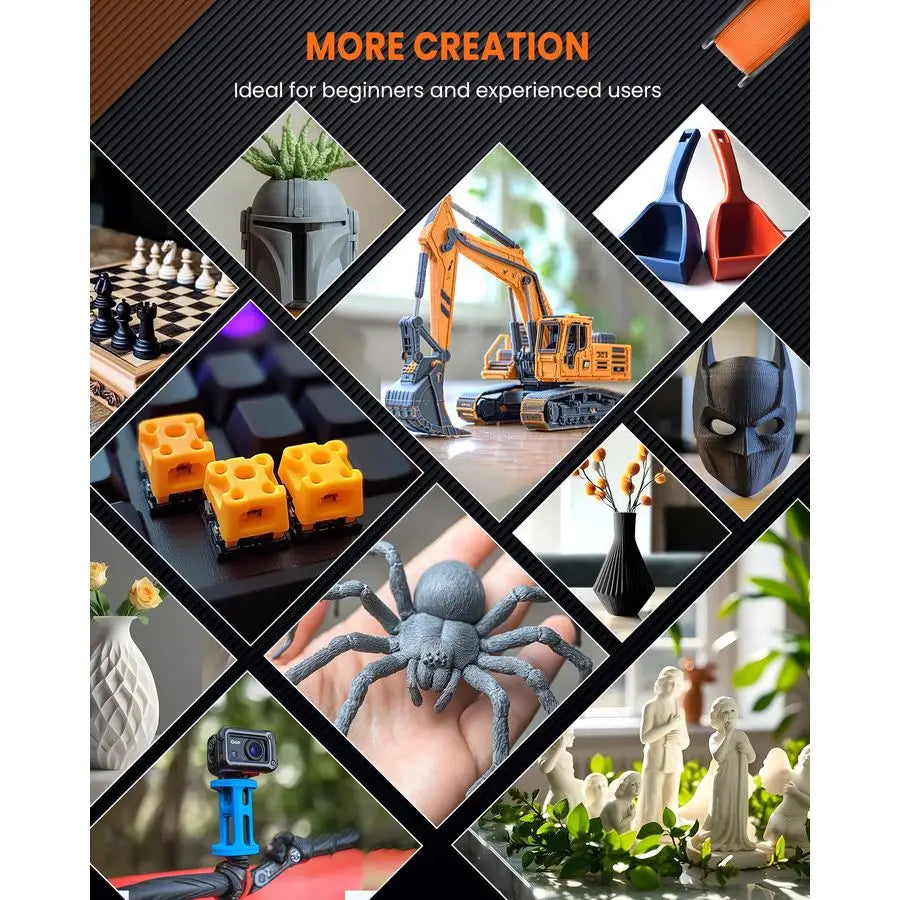 PLA 3D Printer Filament Bundle 1KG x 6PackMint GreenLemon YellowSakura PinkSunny OrangeCherry RedSky Blue