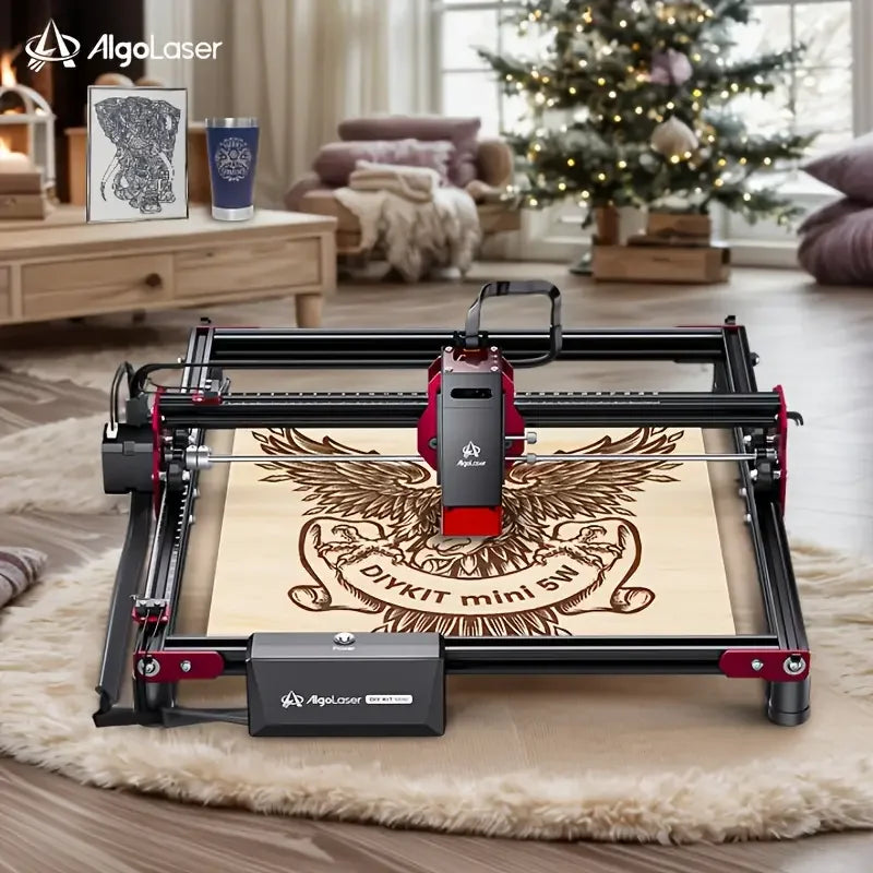 ALGO Laser Engraving Cutting Machine CNC Roller Rotary DIY Printer Graving Tool Powerful Woodworking Metal Wood Leather Acrylic