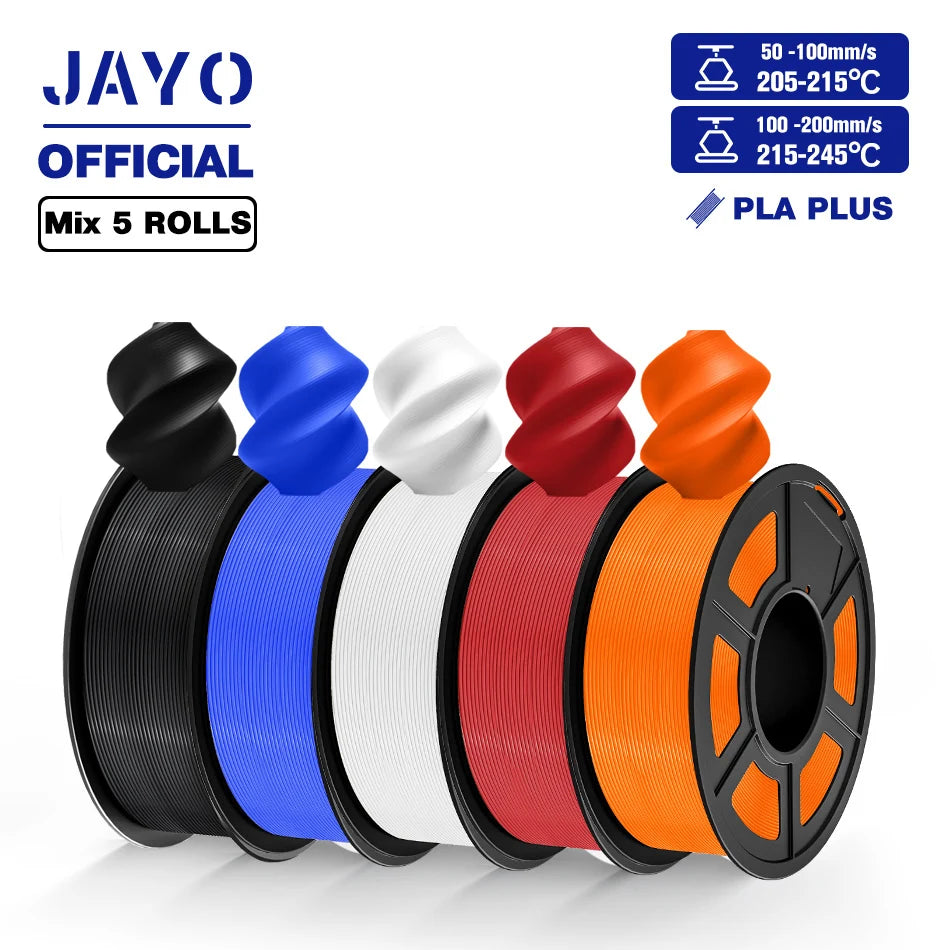 JAYO PLA plus 1.75mm PLA+ 3D Printer Filament Neatly Wound 3D Filament PLA For FDM 3D Printer Macarone Color Materials