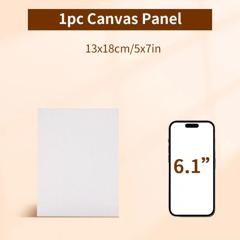 8 Sizes Canvas Panels for Painting,Blank Canvas Boards for Acrylics,Oil,Gouache,Tempera,Primed White for Adults,Hobby Painters.