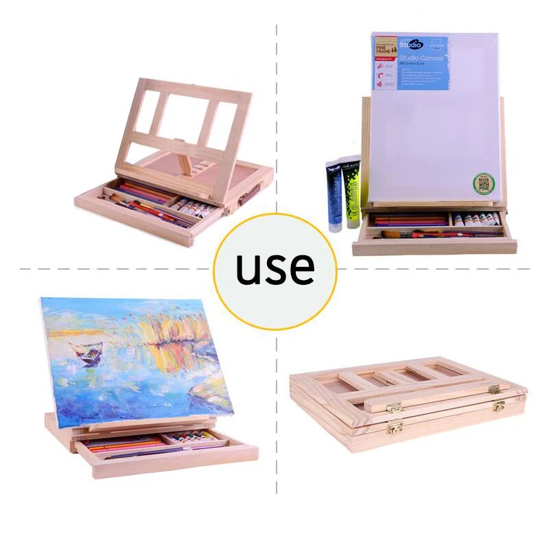 Portable Creative Wooden Easel Painting Easel for Artist