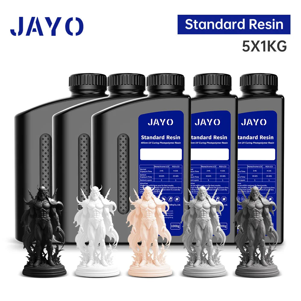 JAYO 5KG&10KG 3D Printer Standard Resin 405nm UV Resin For LCD 3D Printer Material For Printing Easy to Print Good Precision