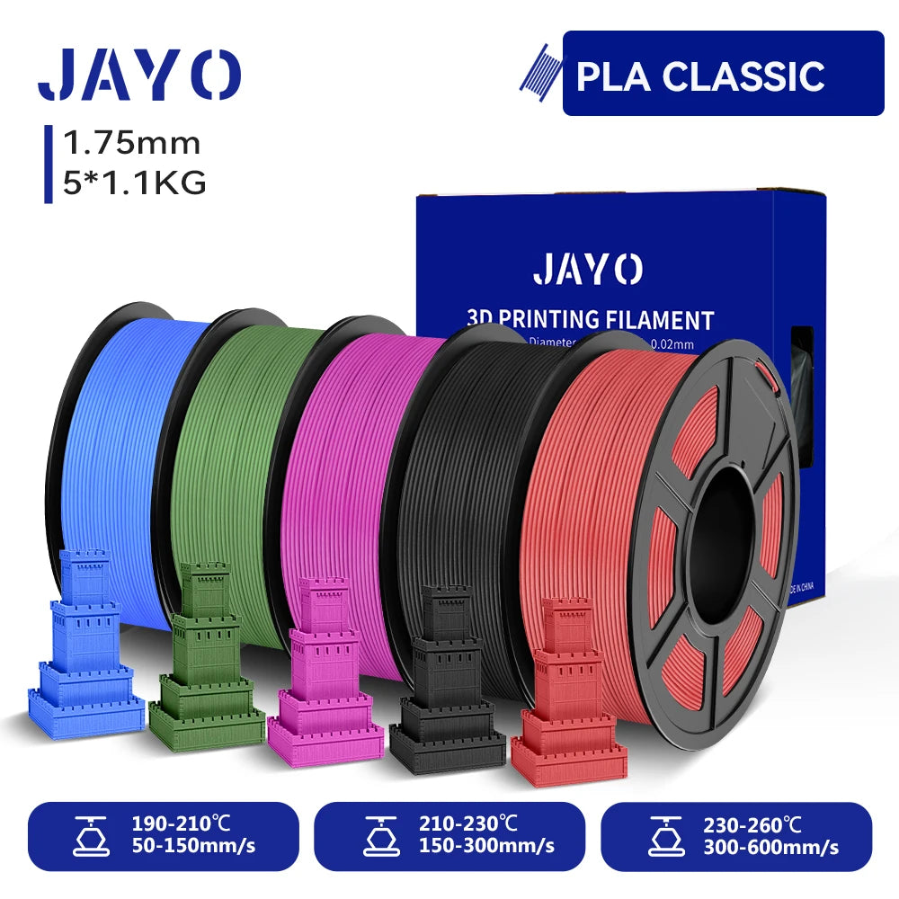 JAYO 5.5KG 3D PETG / High Speed Matte PETG / PLA Classic Printer Filament 1.75mm 3D Printer Filament Neatly Wound PETG for 3D