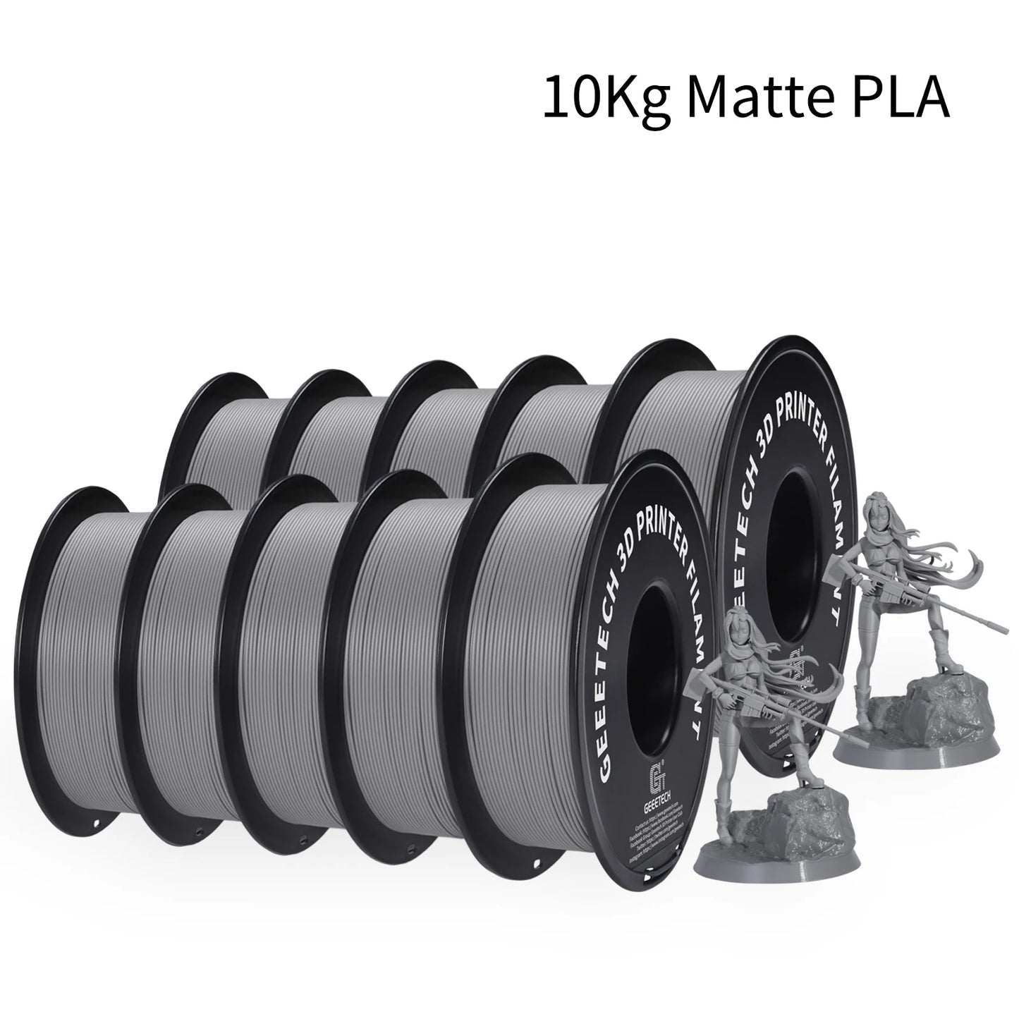 GEEETECH 10Kg 3d Matte PLA Filament 1.75mm Spool Wire For 3D Printer Material,Safety, Vacuum packaging