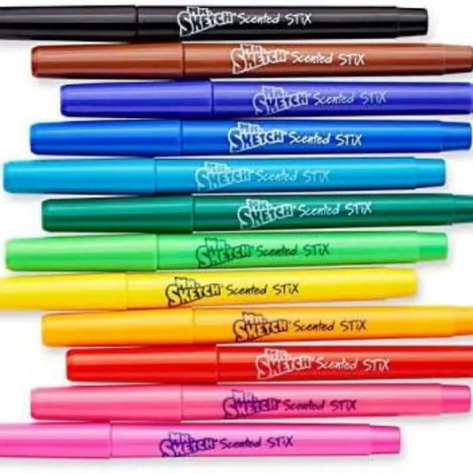 Mr. Sketch Scented Stix Markers, Fine Tip, Assorted Colors, 216 Count