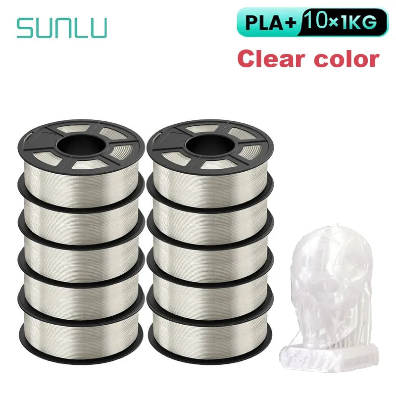 SUNLU 10KG 3D Filament PLA /PLA PLUS Filament 10kg 22 lbs 1.75mm 3D Printer Filament Environmentally friendly High strength PLA